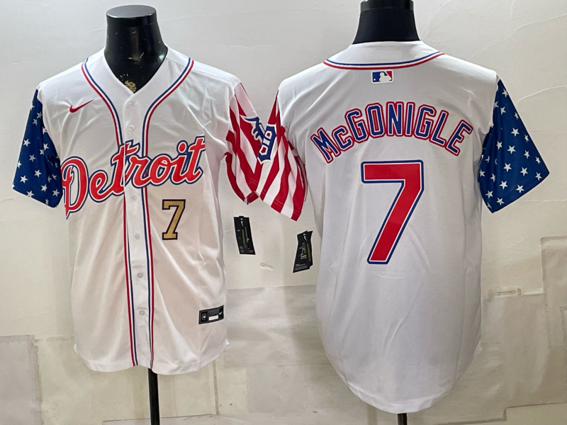 Men Detroit Tigers #7 Mcgonigle white Nike 2026 MLB Jersey 0722038->detroit tigers->MLB Jersey